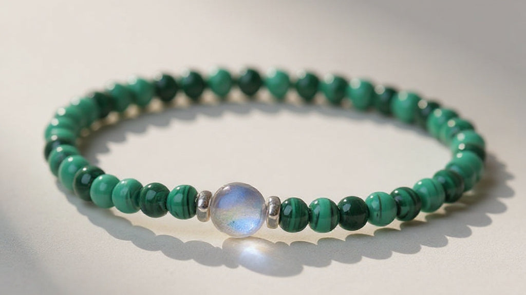 Malachite Moonstone Bracelet Feng Shui
