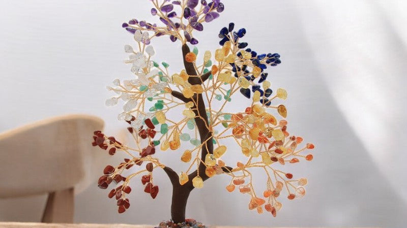 7 Chakra Gemstone Bonsai Tree