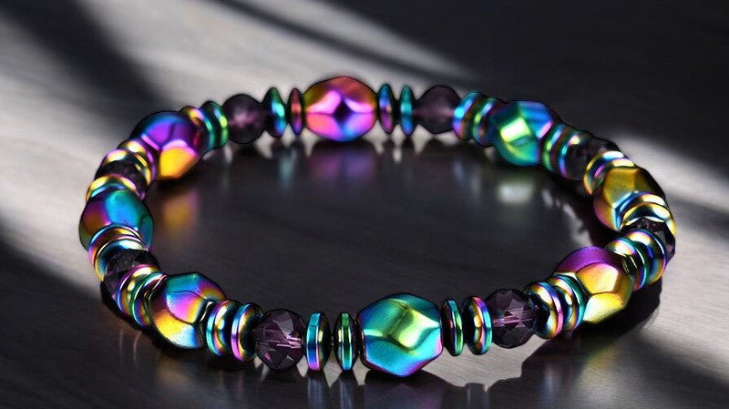 Rainbow Hematite Zodiac Bracelet