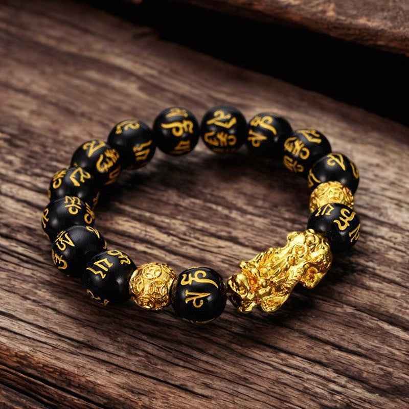 Pixiu Feng Shui Obsidian Wealth Bracelet
