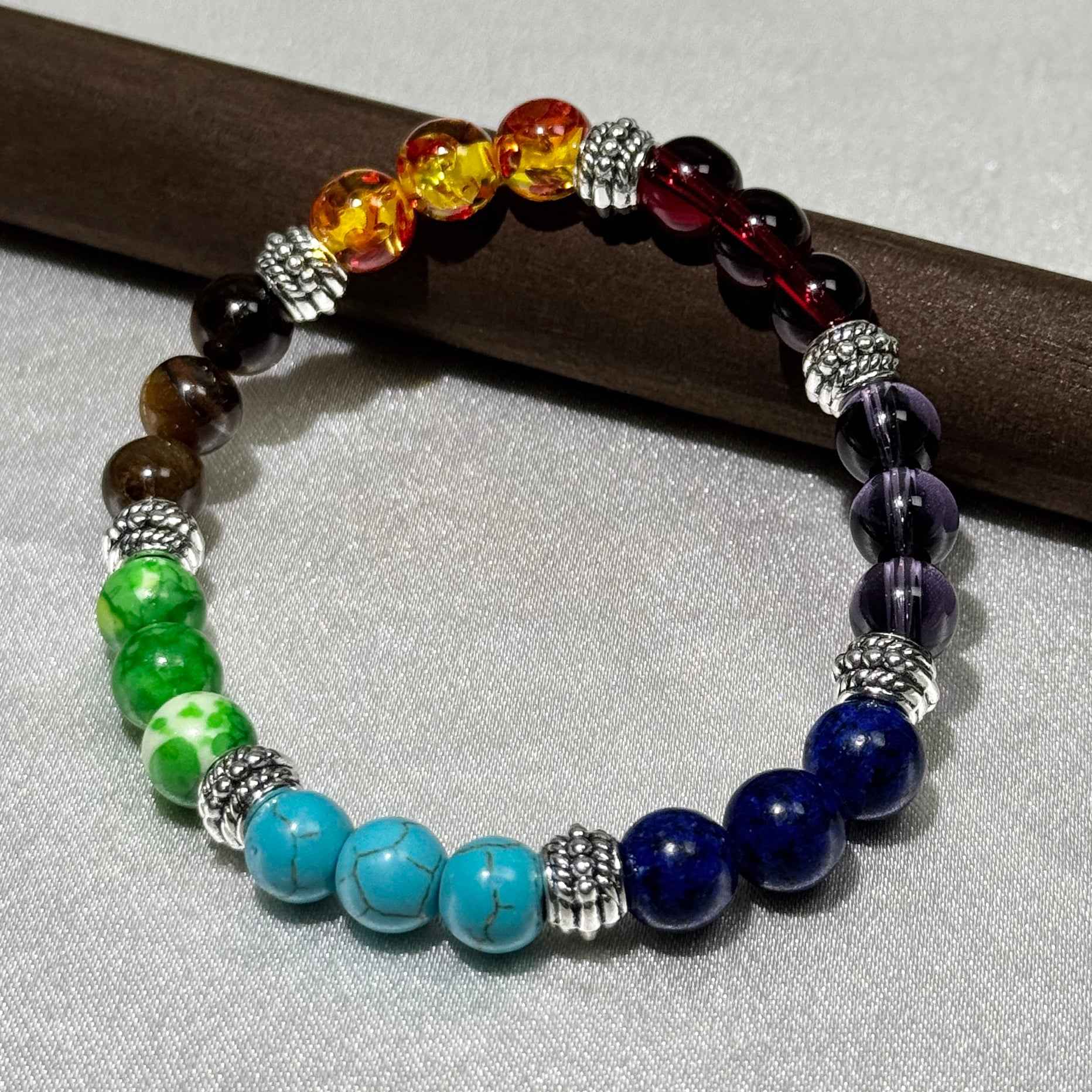 7 Chakra Stones Crystals Balance Bracelet