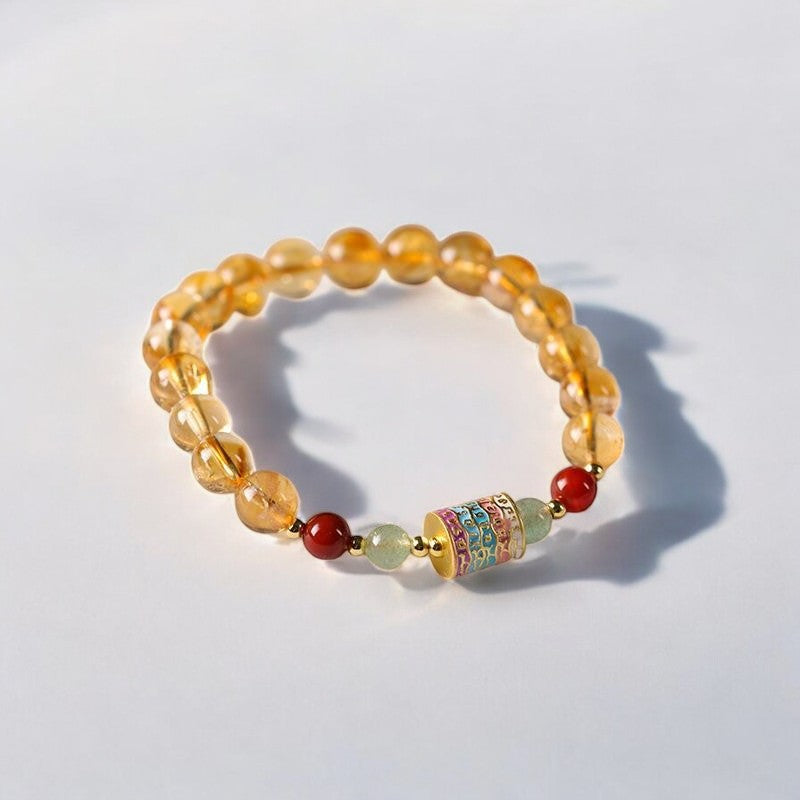 Citrine Prayer Wheel Wealth Bracelet 6