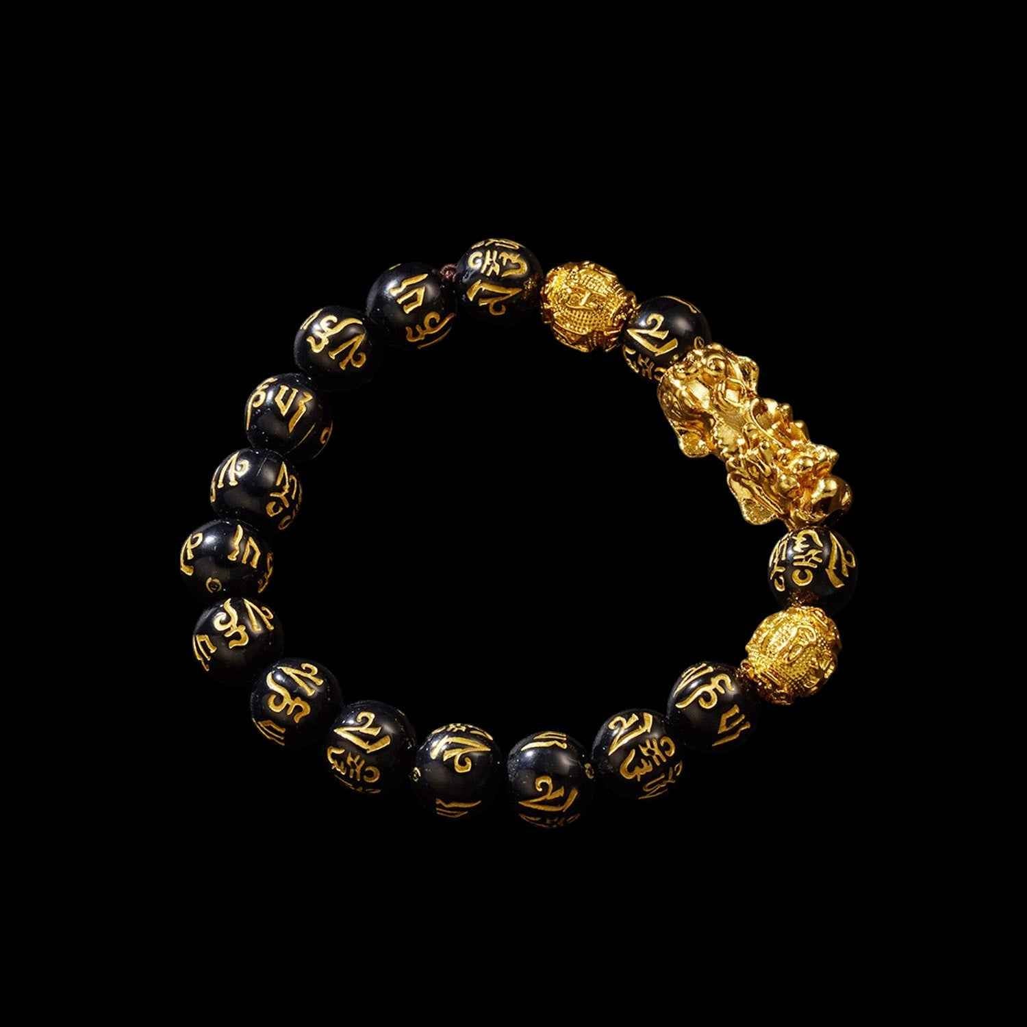 Pixiu Feng Shui Obsidian Wealth Bracelet