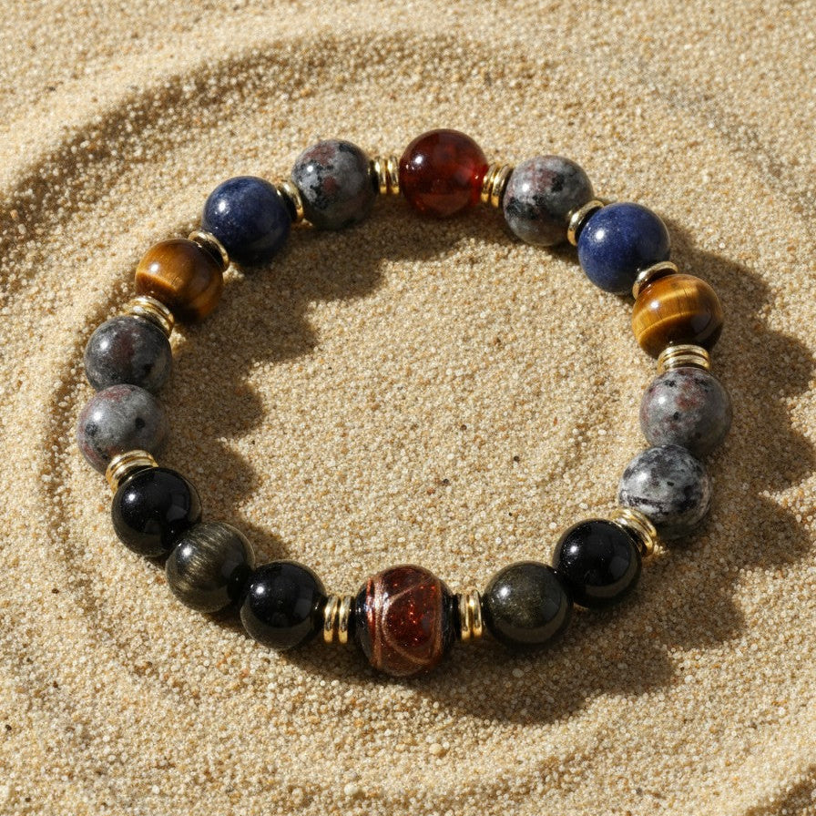 Mixed Natural Chakra Stone Bracelet Earth Grounding Energy Boho Beach Lifestyle Jewelry