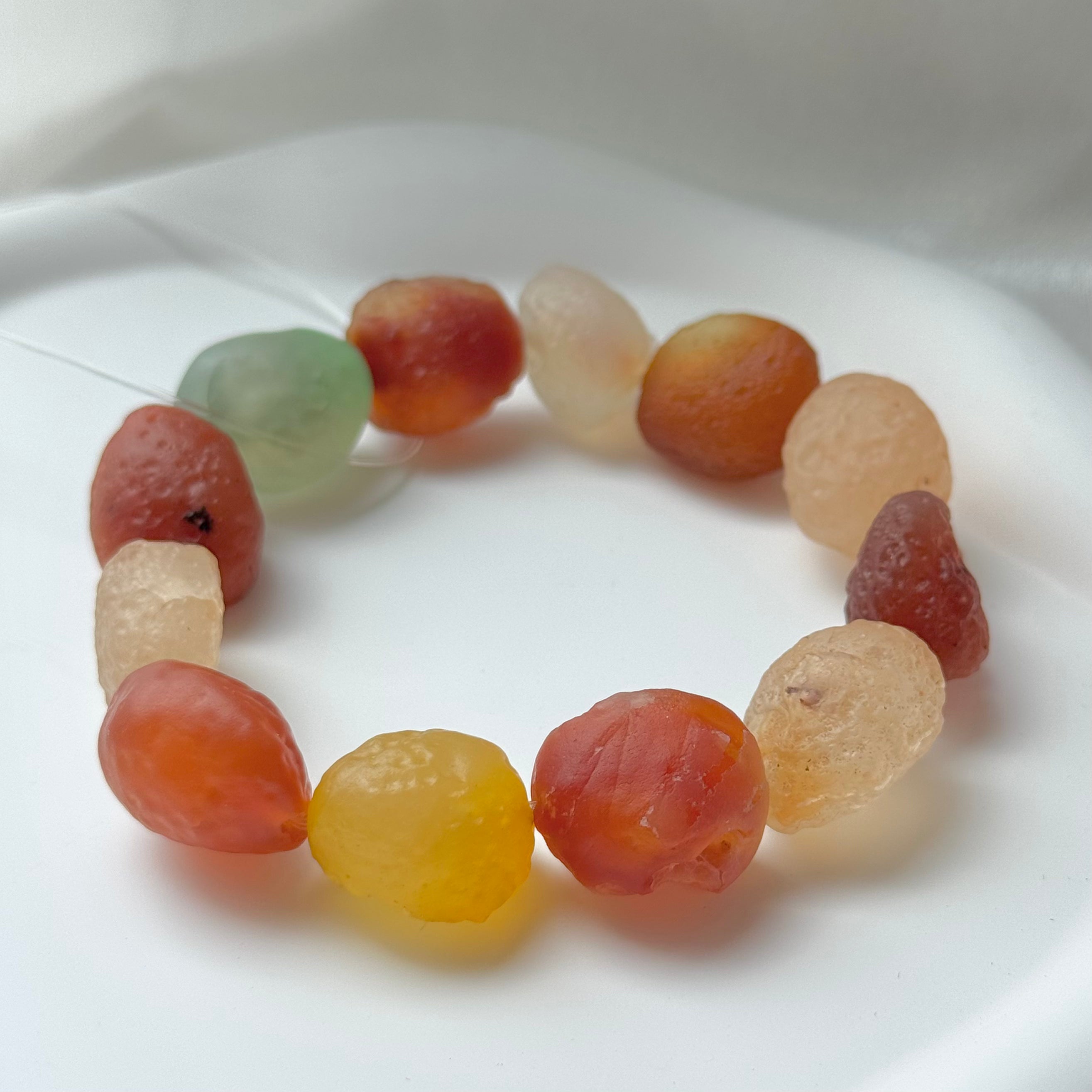 Natural Agate Rough Gemstone Bracelet