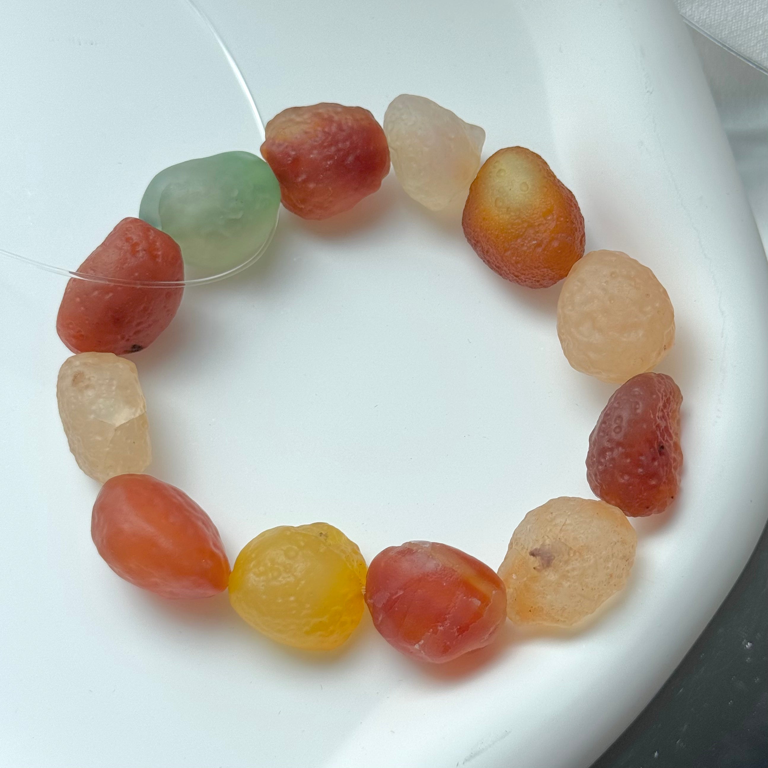 Natural Agate Rough Gemstone Bracelet