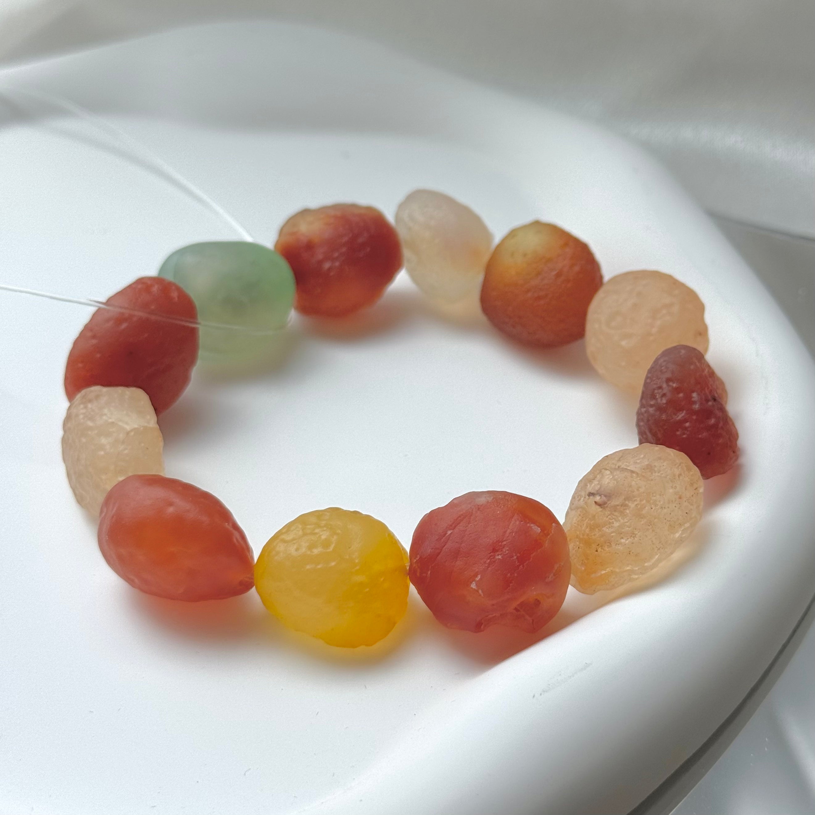 Natural Agate Rough Gemstone Bracelet