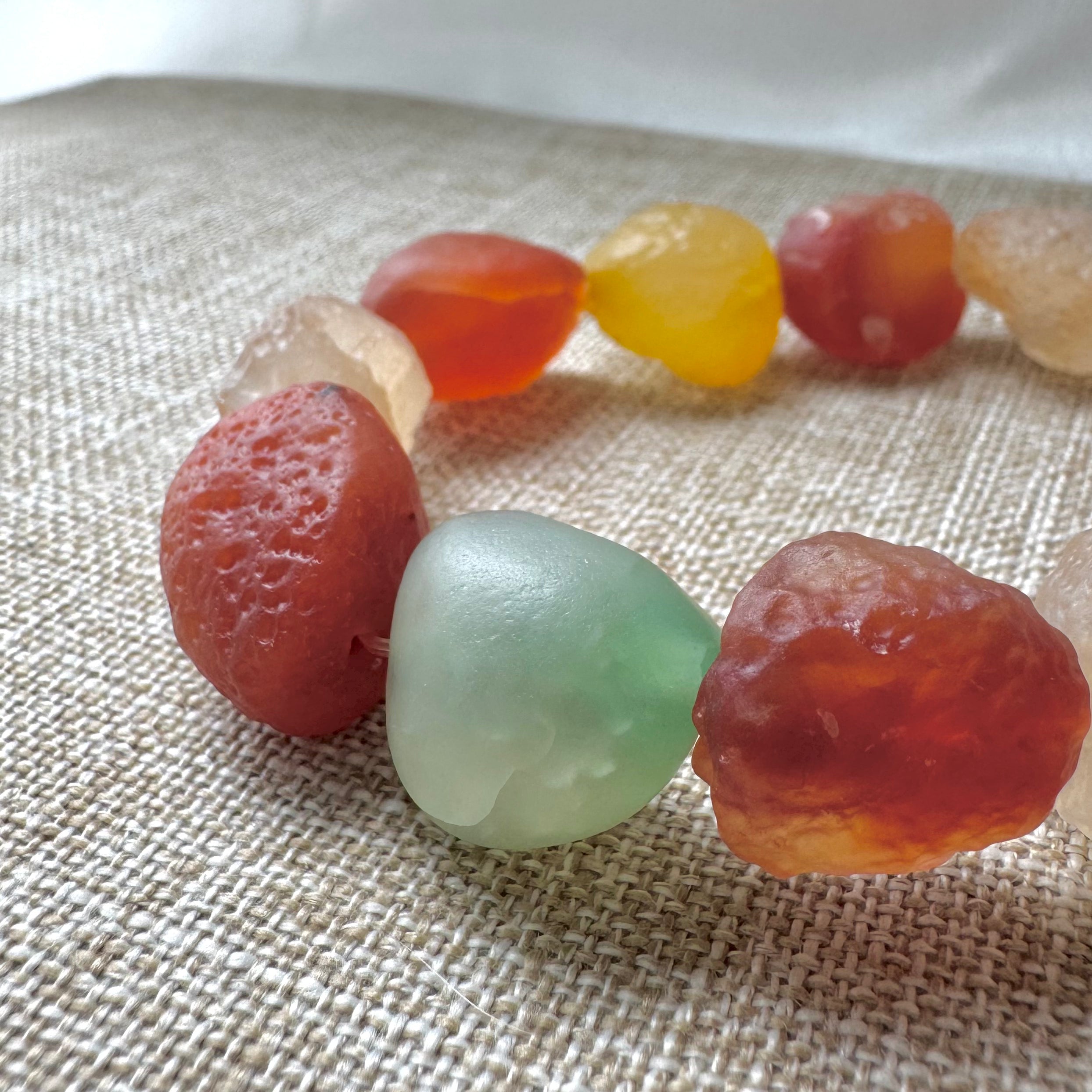 Natural Agate Rough Gemstone Bracelet