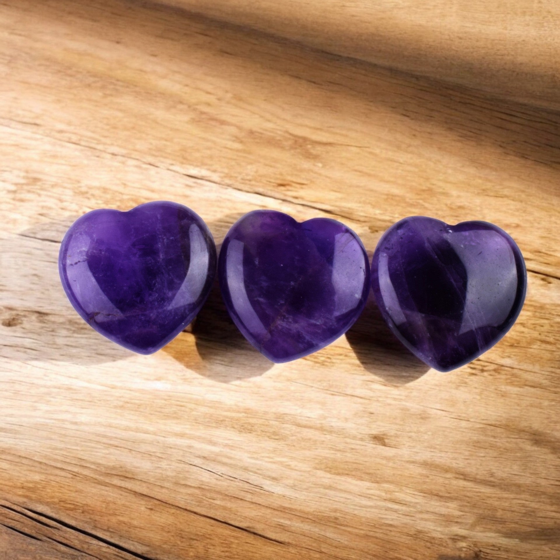 Natural Amethyst Heart-Shaped Healing Crystals 3