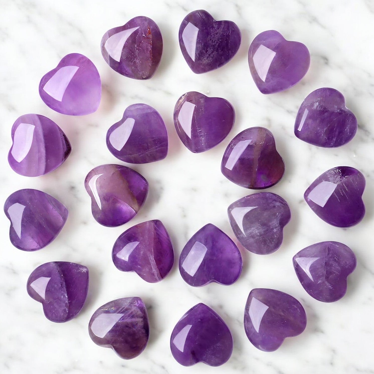 Natural Amethyst Heart-Shaped Healing Crystals 4