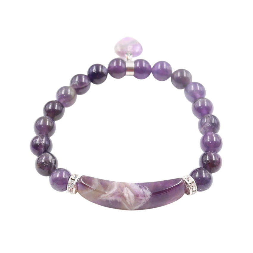 Natural Crystal Heart Pendant Healing Bracelet 4