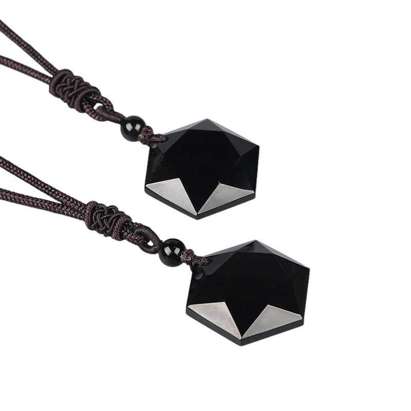 Obsidian Protection Talisman Pendant Necklace 3