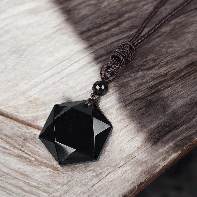 Obsidian Protection Talisman Pendant Necklace 6