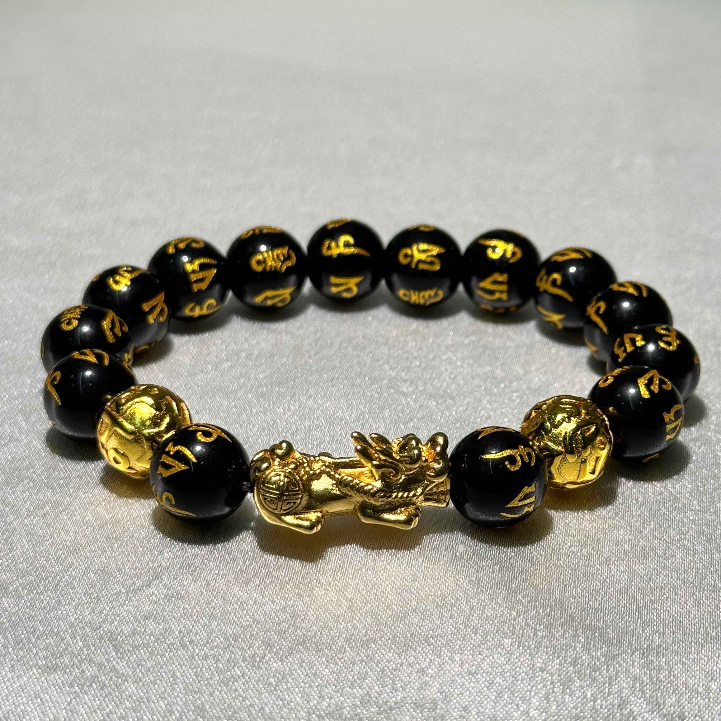 Pixiu Feng Shui Obsidian Wealth Bracelet