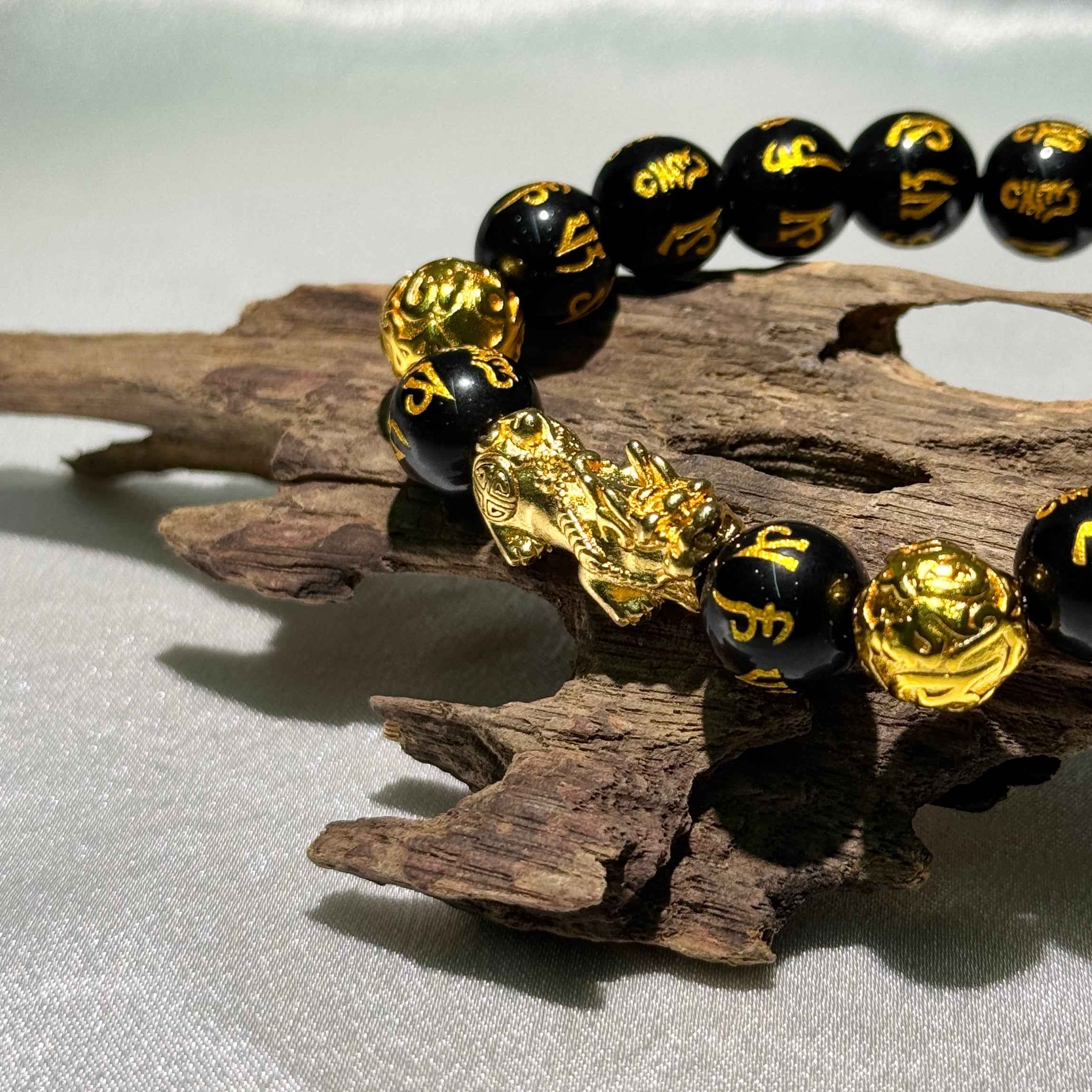 Pixiu Feng Shui Obsidian Wealth Bracelet