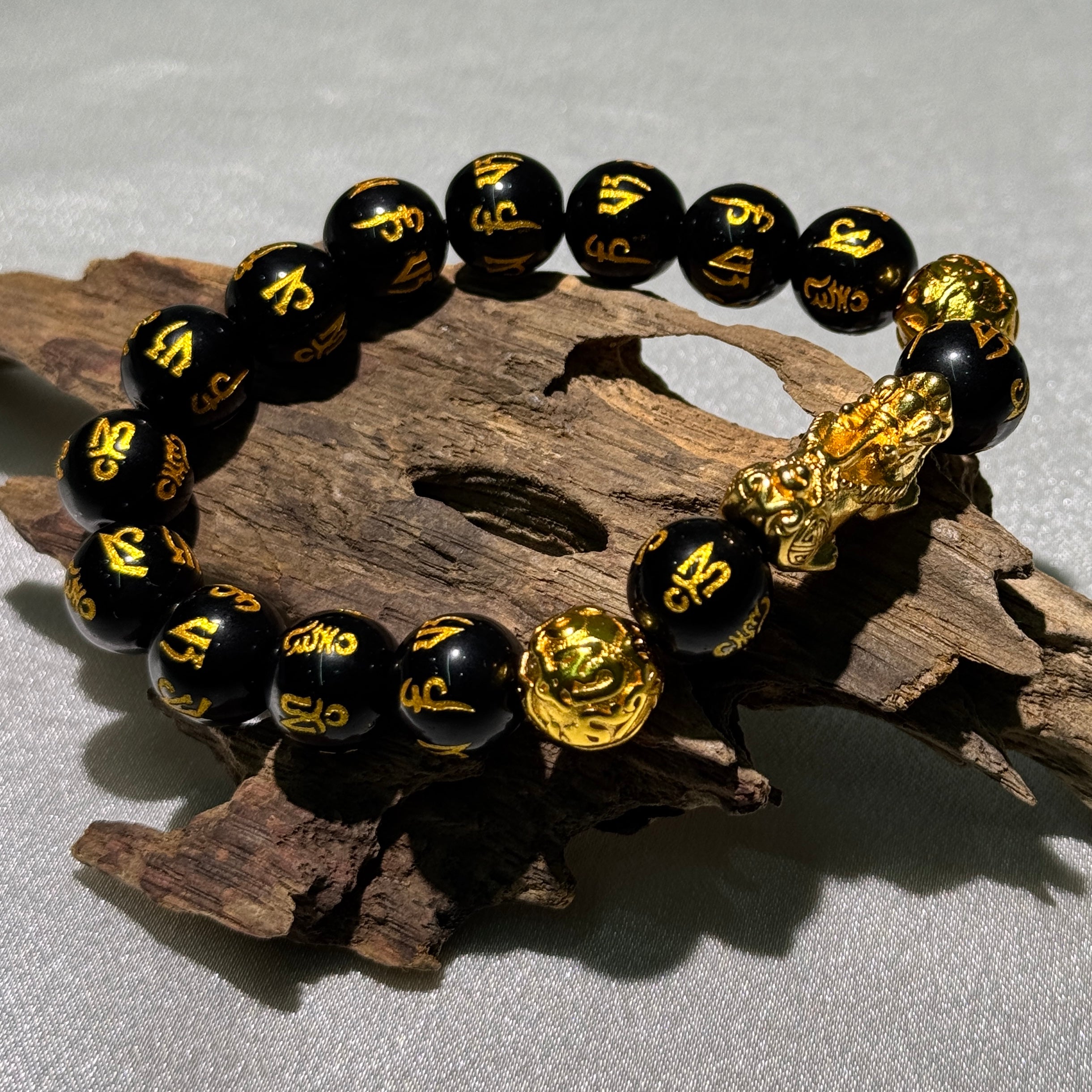 Pixiu Feng Shui Obsidian Wealth Bracelet
