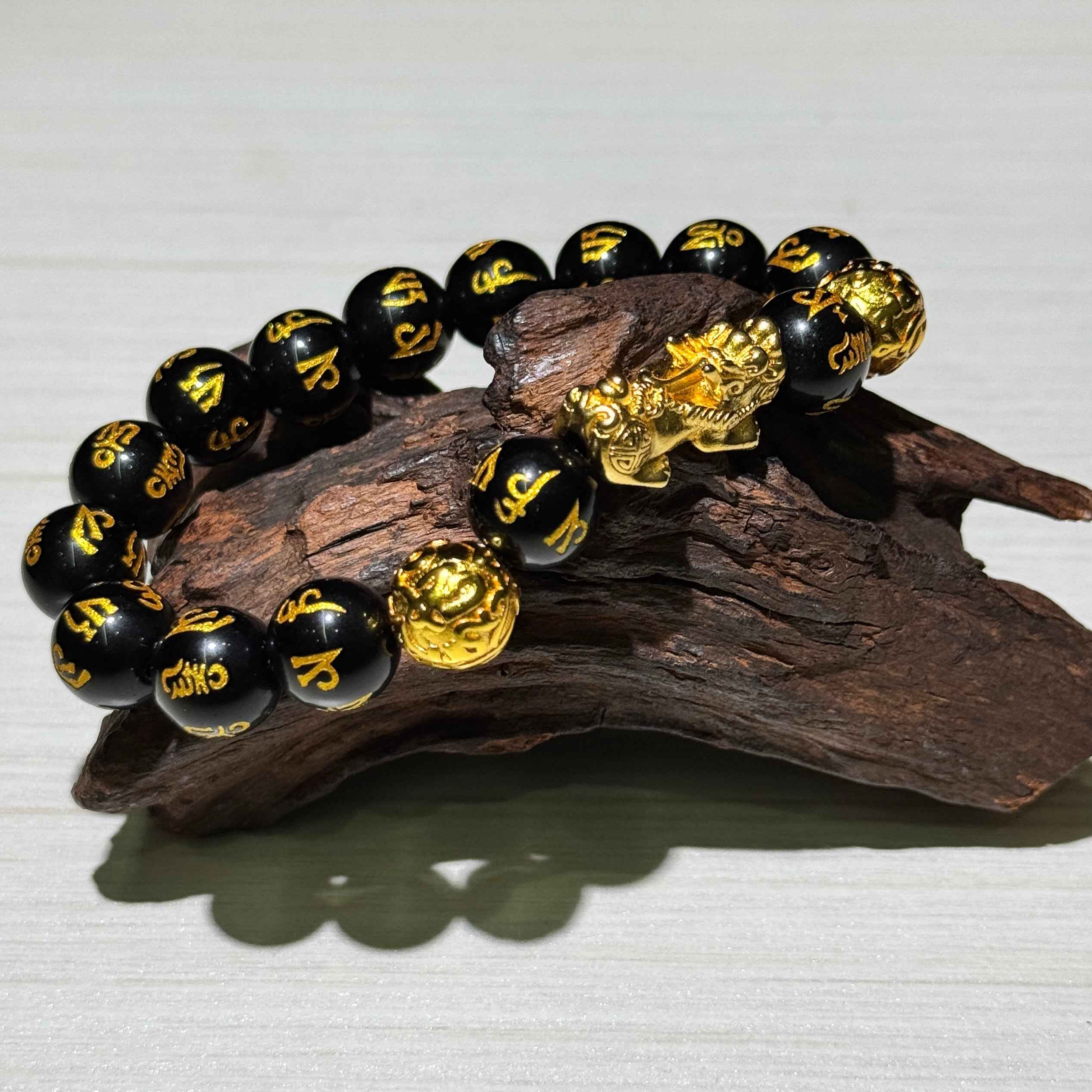 Pixiu Feng Shui Obsidian Wealth Bracelet