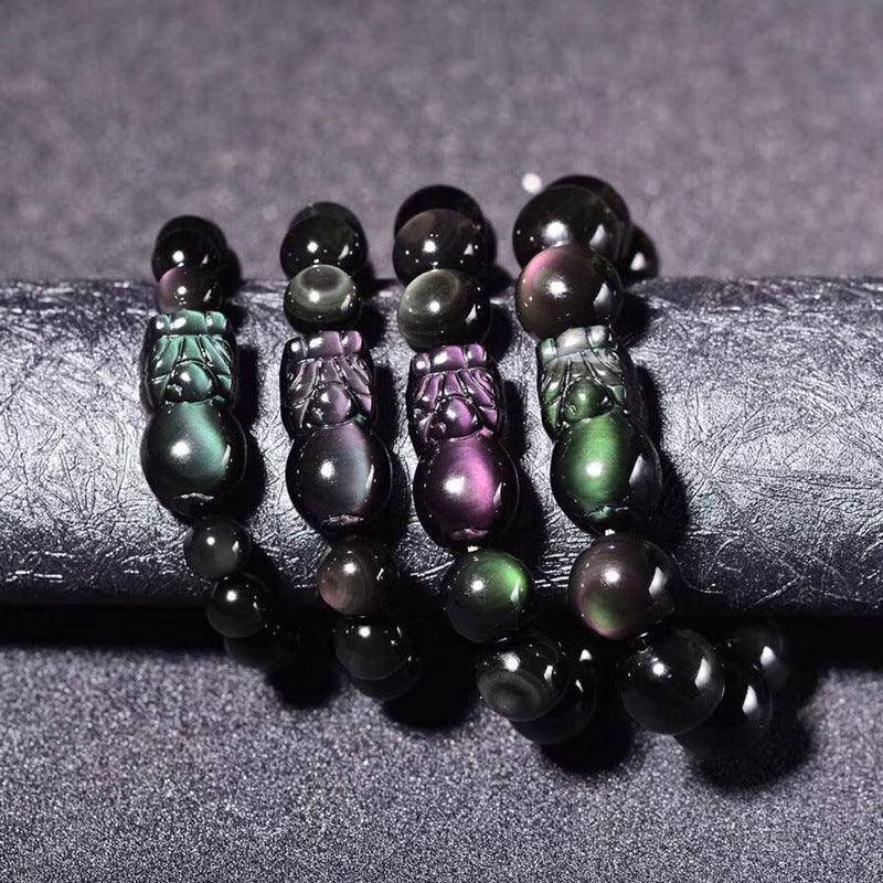 Pixiu Rainbow Obsidian Bracelet