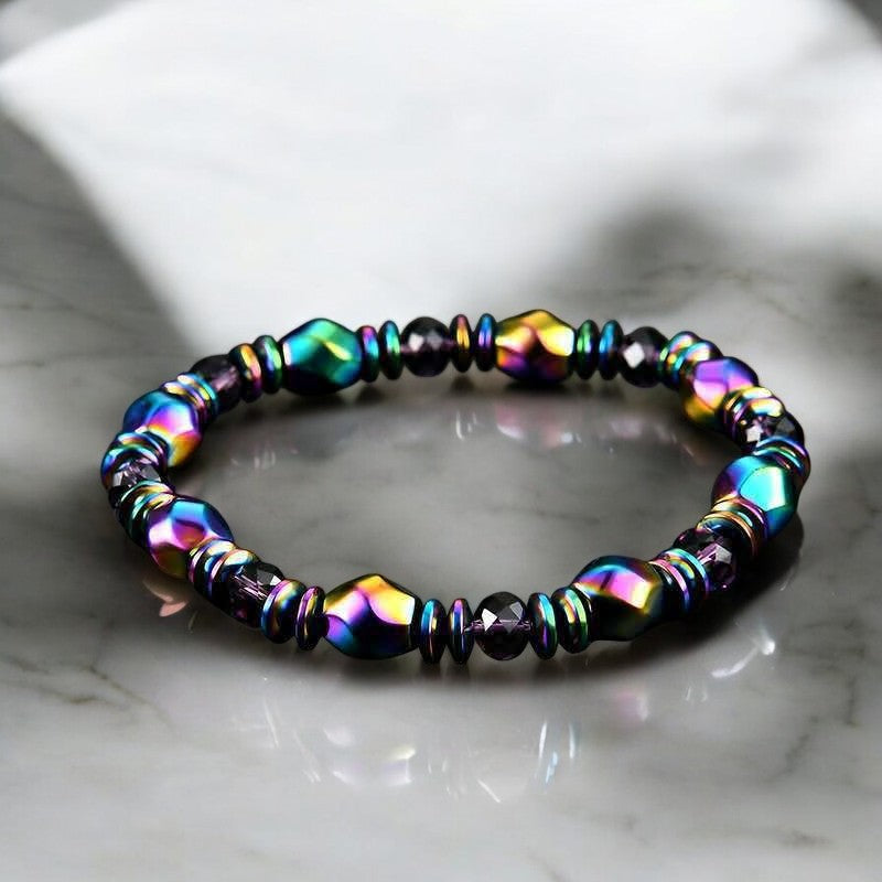 Rainbow Magnetic Hematite Balance Bracelet 3