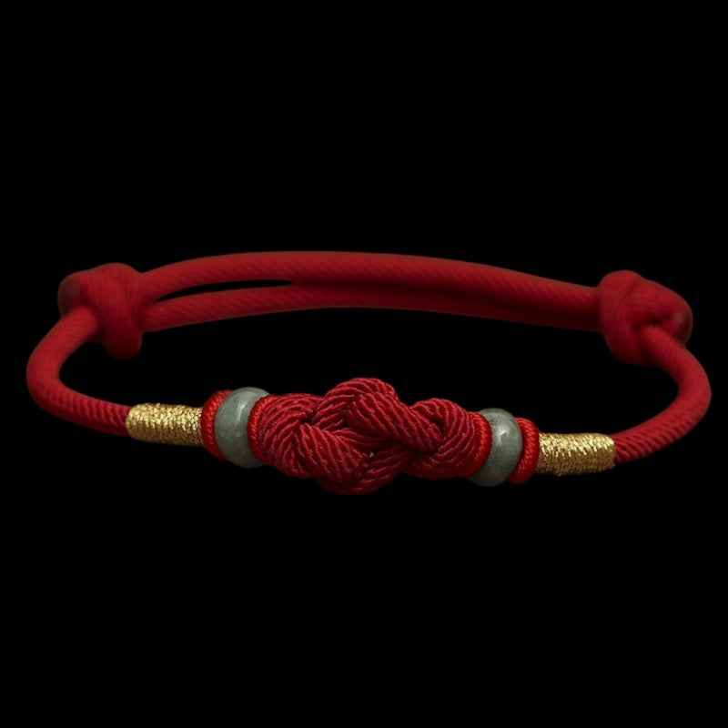 Red String Jade Luck Knot Couple Bracelet
