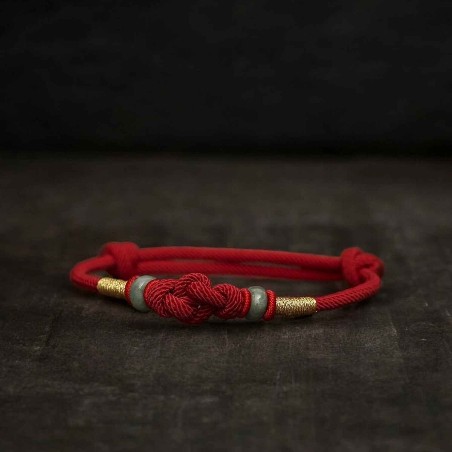 Red String Jade Luck Knot Couple Bracelet