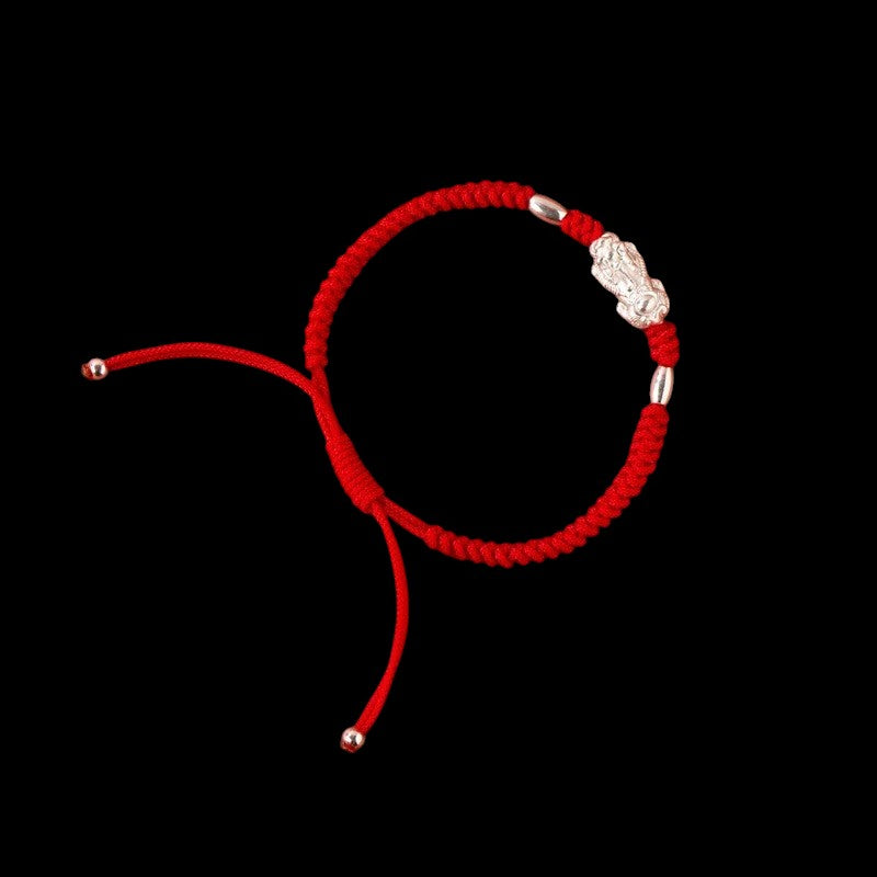 Silver Pixiu Red String Bracelet 2