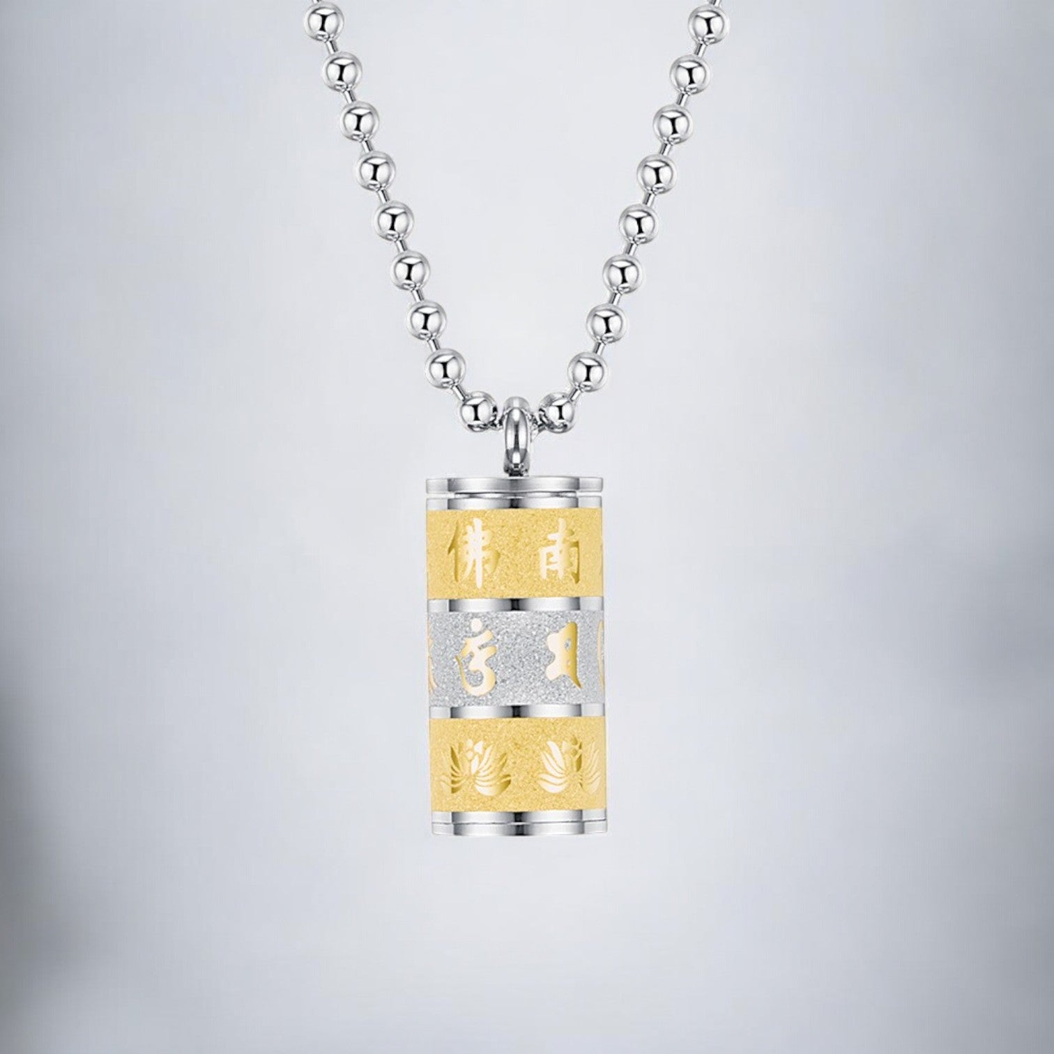 Tibetan Mani Mantra Pendant Necklace 4