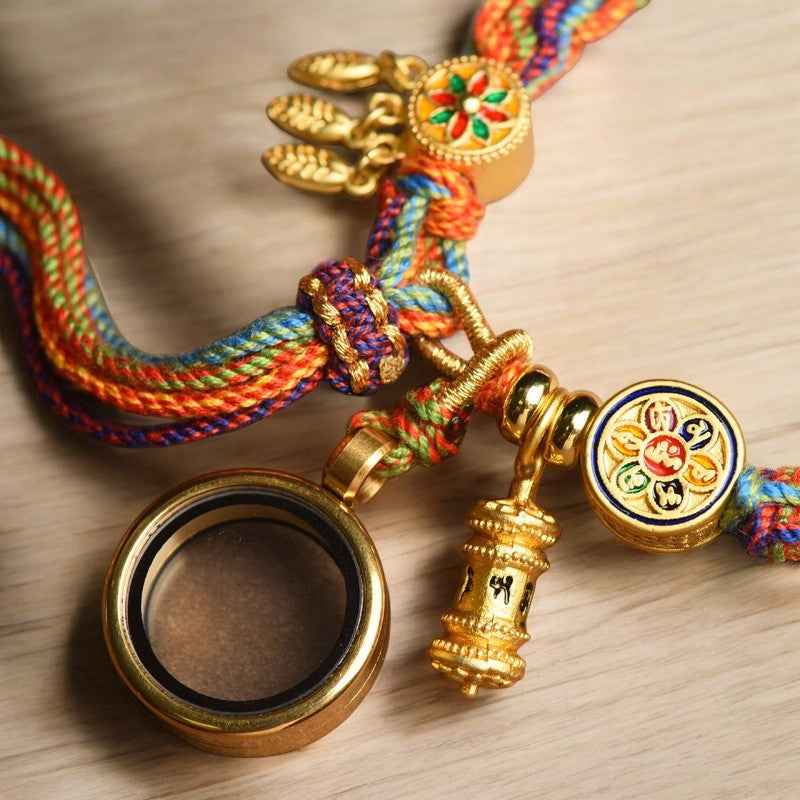 Tibetan Om Mani Padme Hum Luck Knot String Bracelet