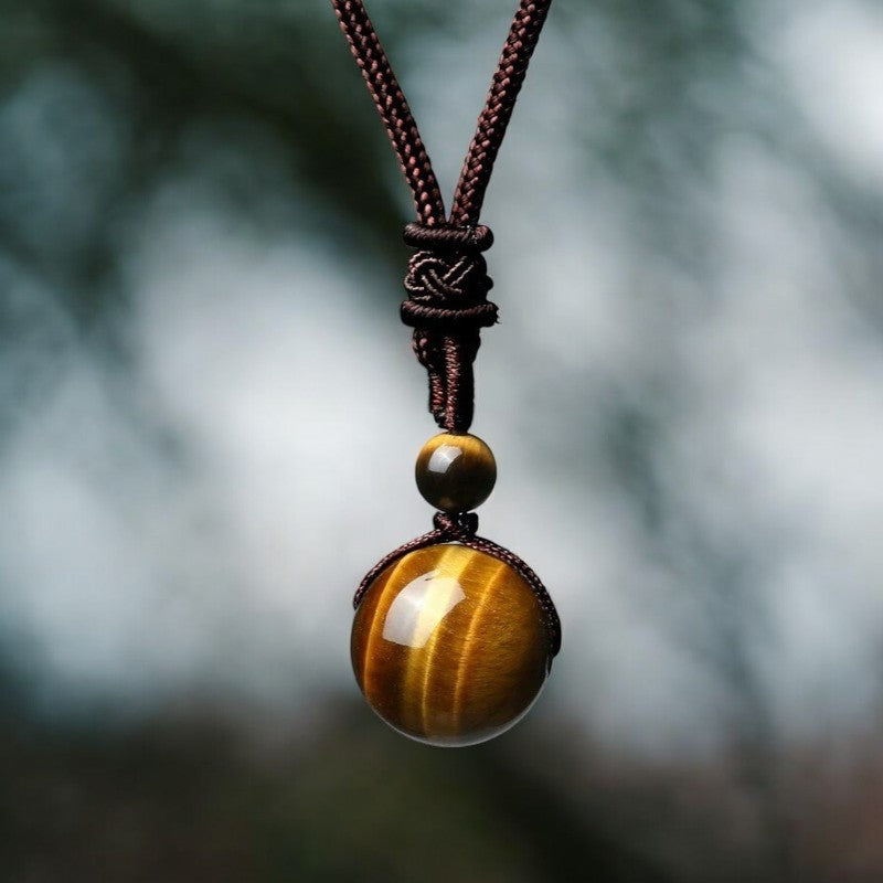 Tibetan Tiger's Eye Protection Necklace 6