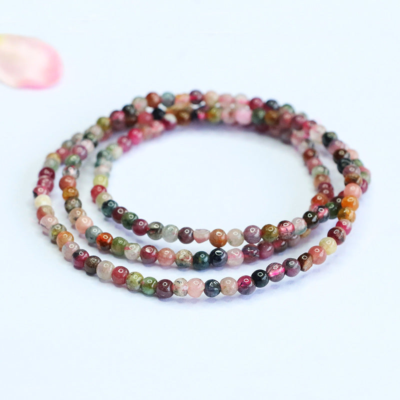 Triple Layer Tourmaline Natural Gemstone Bracelet