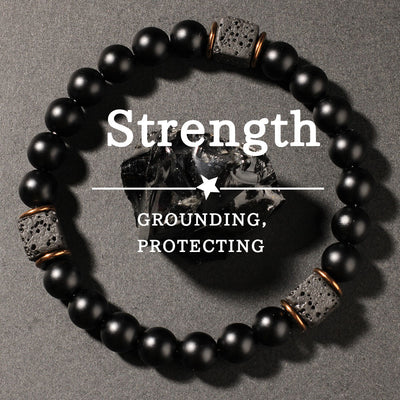 Black Onyx Volcanic Stone Protection Bracelet