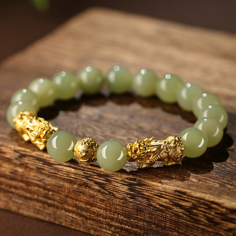 Gold Pixiu Feng Shui Bracelet
