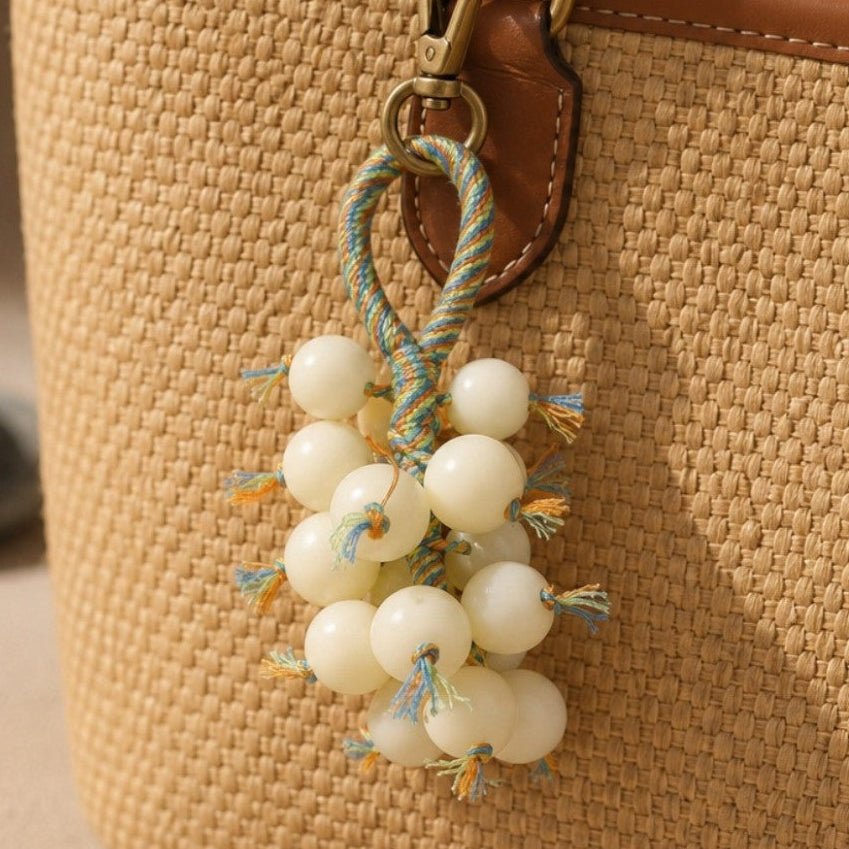 Hand Knotted Bodhi Seed Tassel Charm Earthy Vibe Grounding Energy Spiritual Bag Decoration