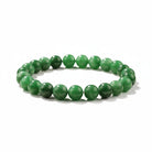 Natural Green Jade Beaded Bracelet Good Luck Prosperity Inner Peace Chakra Balancing Bracelet