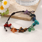 7 Chakra Raw Stone Cord Bracelet Minimal Spiritual Wellness Energy Balancing Everyday Wear Jewelry