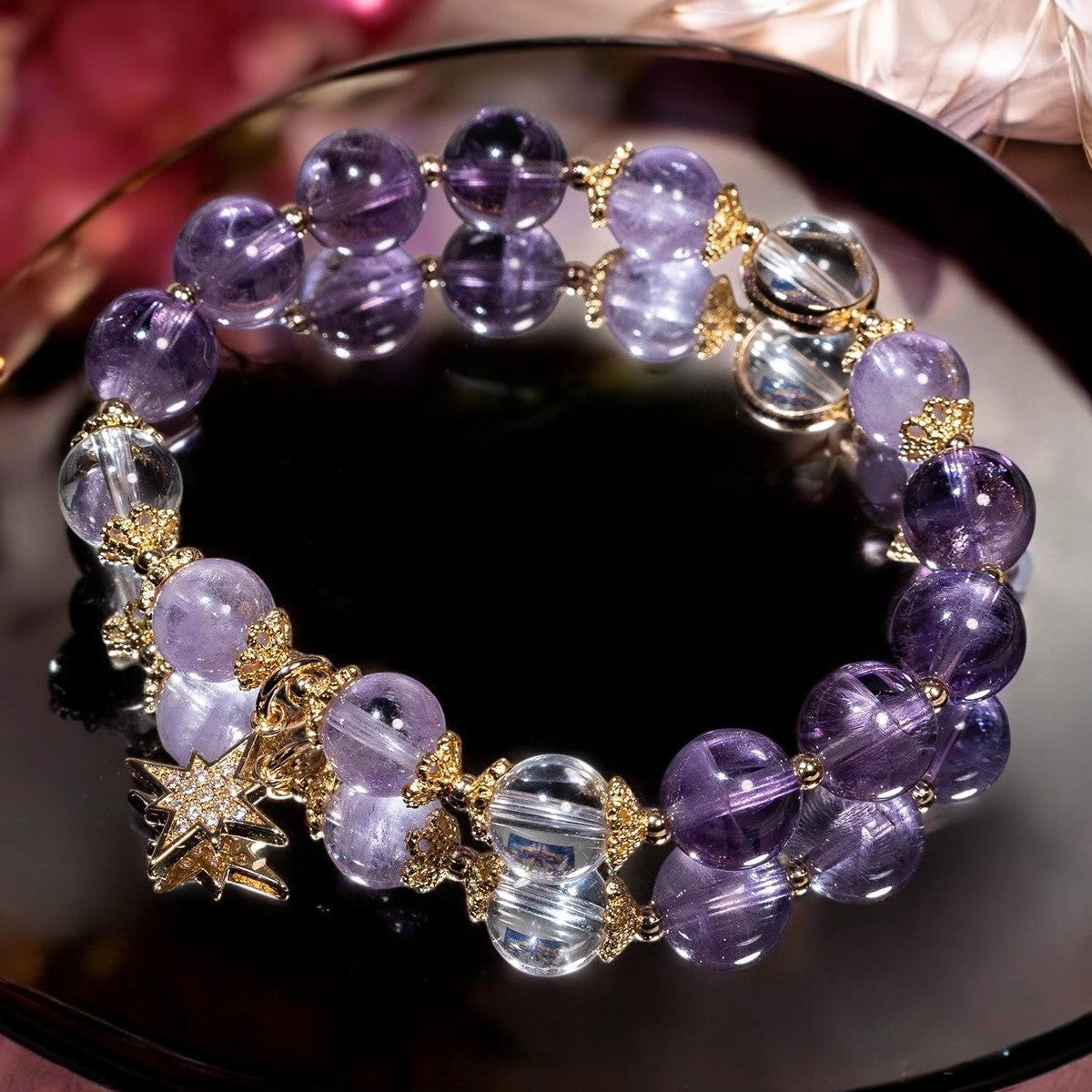 Amethyst Sparkling Star Bracelet1