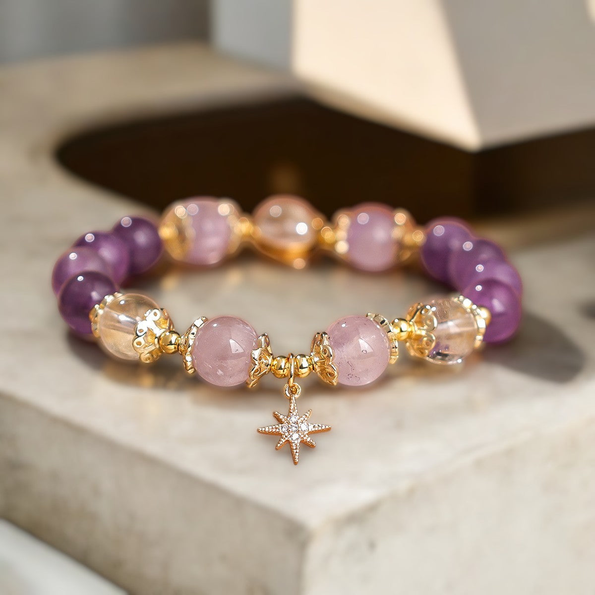 Amethyst Sparkling Star Bracelet4