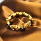 Feng Shui Double Pixiu Black Obsidian Bracelet8