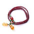 Garnet Bracelet Double Gourd Pendant Bracelet Necklace