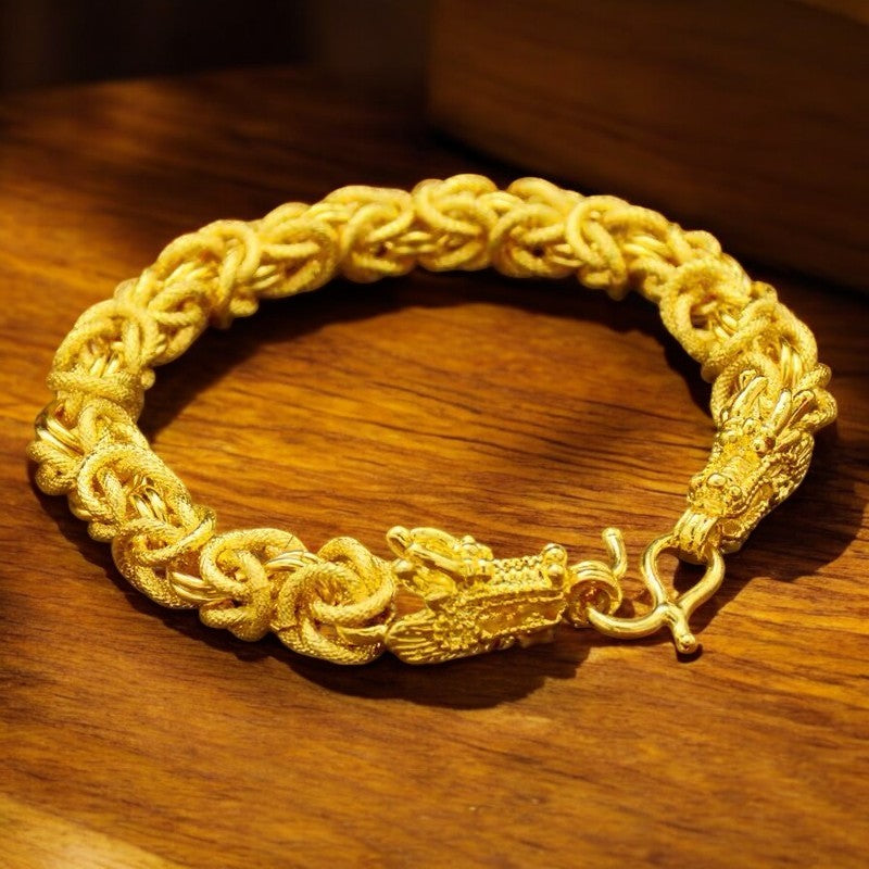 Gold Double-Dragon Guardian Bracelet 5