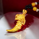 Lucky Dragon Wolf Tooth Pendant Necklace 4