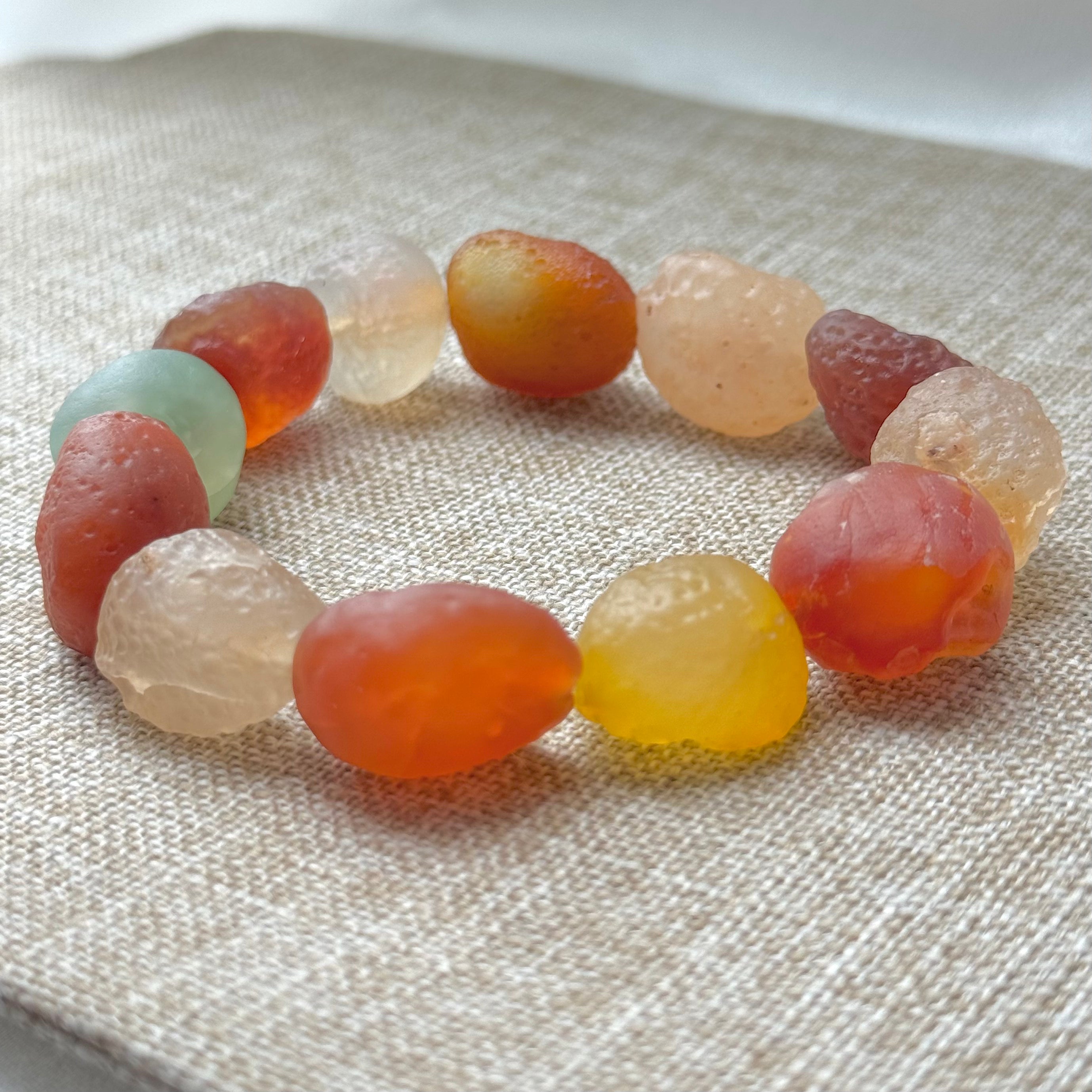 Natural Agate Rough Gemstone Bracelet