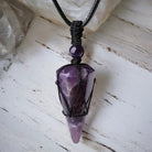 Natural Crystal Hand Woven Pointed Pendant1