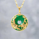 Natural Jade Dragon and Phoenix Wealth Necklace 3