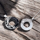 Obsidian Dragon Opal Phoenix Couple Necklace 3