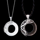 Obsidian Dragon Opal Phoenix Couple Necklace 5