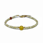 Prehnite Accent Beaded Bracelet Heart Chakra Inner Peace Grounding Energy Crystal Bracelet