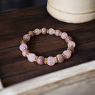 Rose Quartz Bead Love Bracelet 3