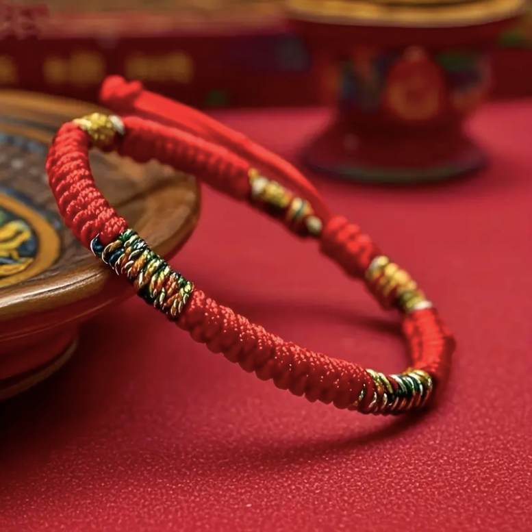 Silk Red Thread of Destiny Bracelet japanese soulmate red cord destined love karmic bond protection