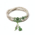 Crushed Crystal Four Leaf Clover Bracelet Good Luck Aura Purification Spiritual Cord Jewelry
